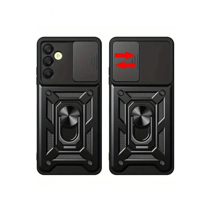 Mey İthalat®  Samsung Galaxy S24 FE Pars Lens Yüzüklü Silikon - Yeşil