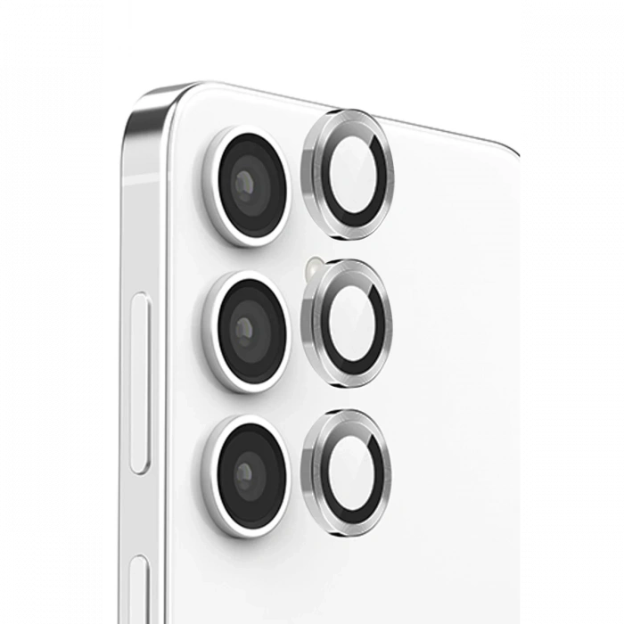 Mey İthalat®  Samsung Galaxy S24 FE Raze Metal Kamera Lens - Gri