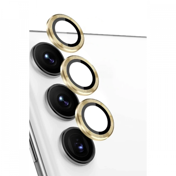 Mey İthalat®  Samsung Galaxy S24 FE Raze Metal Kamera Lens - Sarı