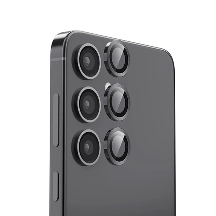 Mey İthalat®  Samsung Galaxy S24 FE Raze Metal Kamera Lens - Siyah