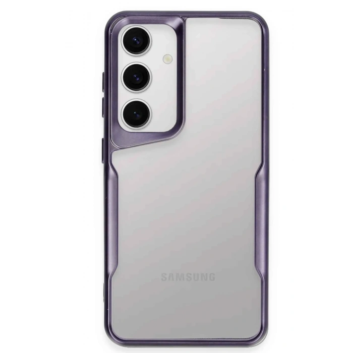 Mey İthalat®  Samsung Galaxy S24 Kılıf Boyi Silikon Kapak - Derin Mor