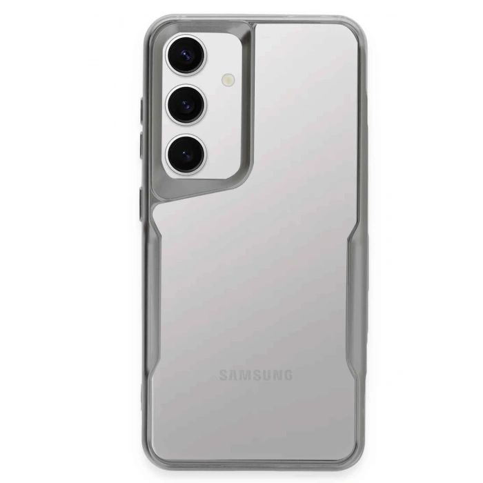 Mey İthalat®  Samsung Galaxy S24 Kılıf Boyi Silikon Kapak - Gümüş