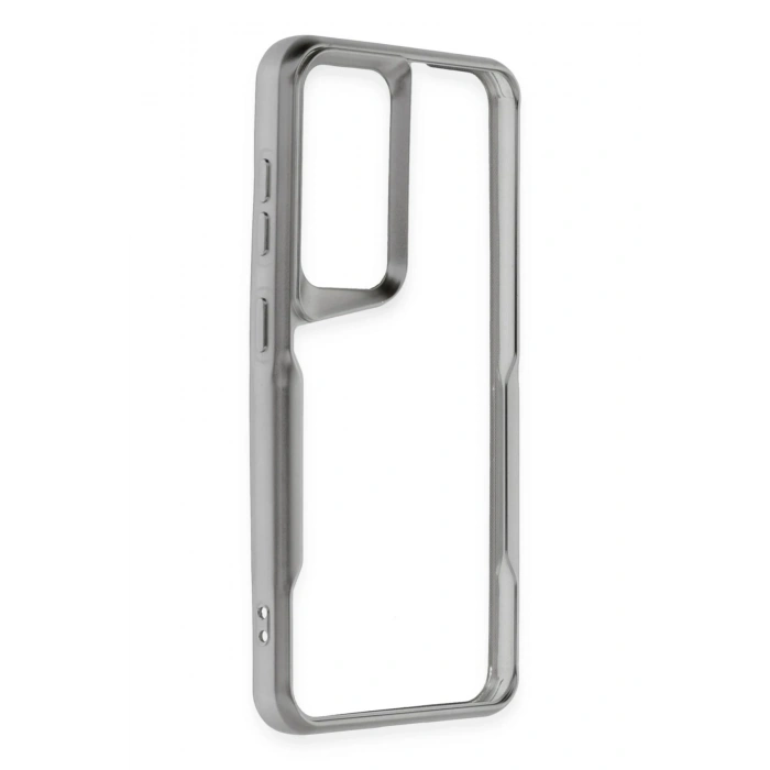 Mey İthalat®  Samsung Galaxy S24 Kılıf Boyi Silikon Kapak - Gümüş