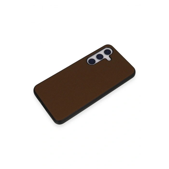 Mey İthalat®  Samsung Galaxy S24 Kılıf Taft Kapak - Kahverengi
