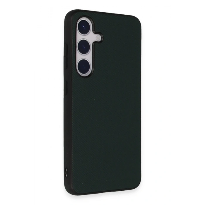 Mey İthalat®  Samsung Galaxy S24 Kılıf Taft Kapak - Koyu Yeşil