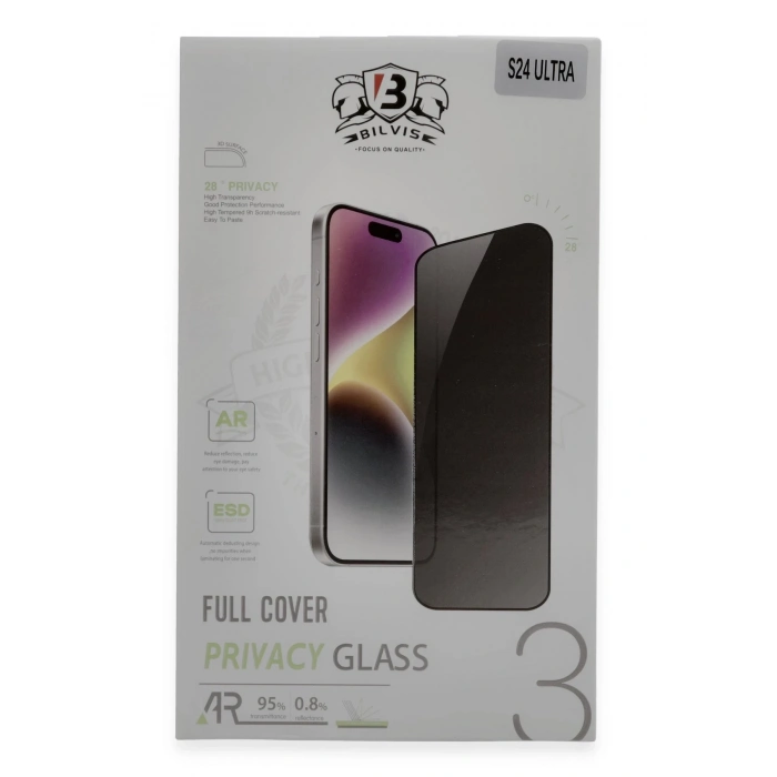 Mey İthalat®  Samsung Galaxy S24 Ultra Bilvis Hayalet Cam Ekran Koruyucu