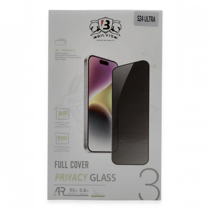 Mey İthalat®  Samsung Galaxy S24 Ultra Bilvis Hayalet Cam Ekran Koruyucu