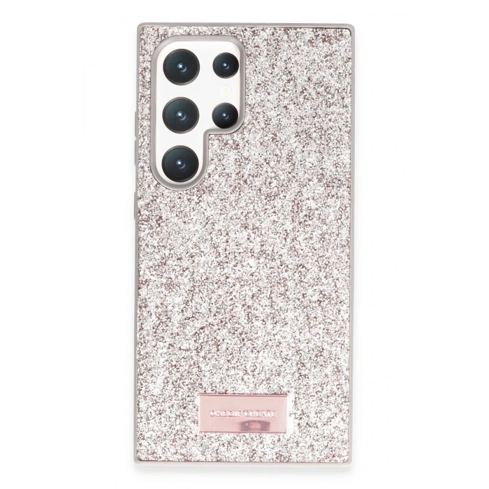 Mey İthalat®  Samsung Galaxy S24 Ultra Bright Simli Kapak - Gold