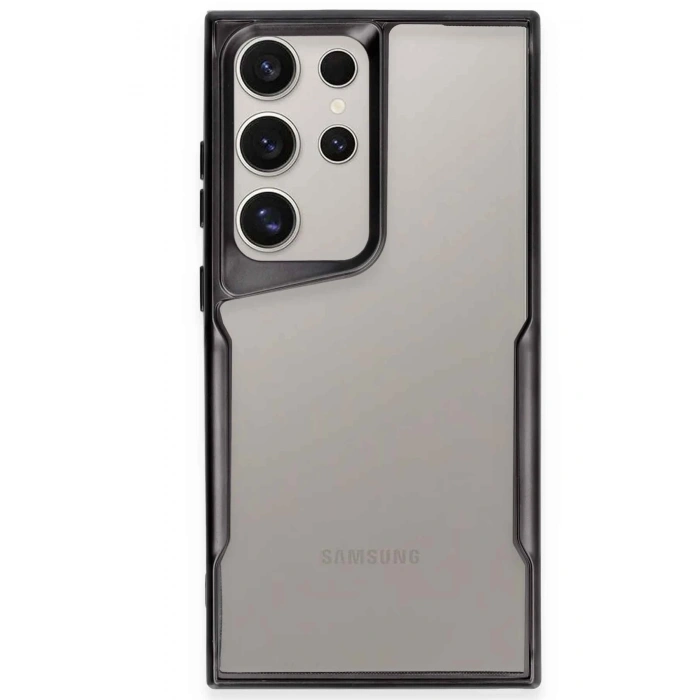 Mey İthalat®  Samsung Galaxy S24 Ultra Kılıf Boyi Silikon Kapak - Siyah