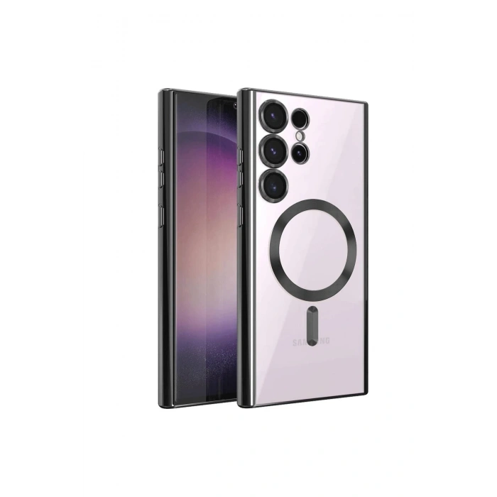 Mey İthalat®  Samsung Galaxy S24 Ultra Kılıf Kross Magneticsafe Kapak - Siyah