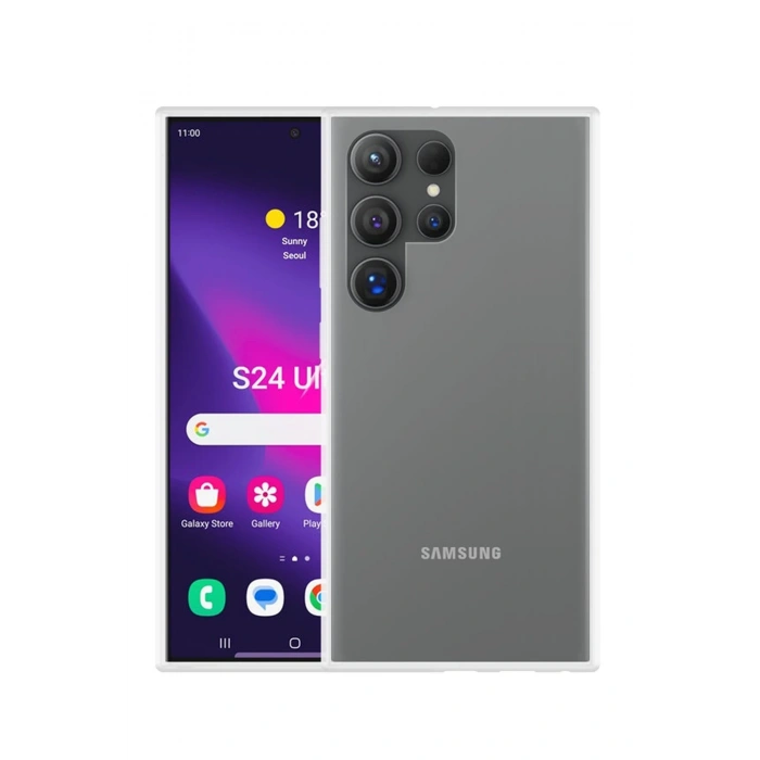 Mey İthalat®  Samsung Galaxy S24 Ultra Kılıf Lüx Şeffaf Silikon