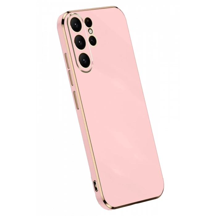 Mey İthalat®  Samsung Galaxy S24 Ultra Kılıf Volet Silikon - Pembe