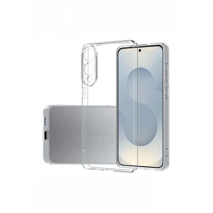 Mey İthalat®  Samsung Galaxy S25 Edge Kılıf Lüx Şeffaf Silikon