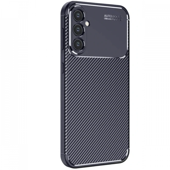 Mey İthalat®  Samsung Galaxy S25 Kılıf Auto Focus Karbon Kapak - Lacivert
