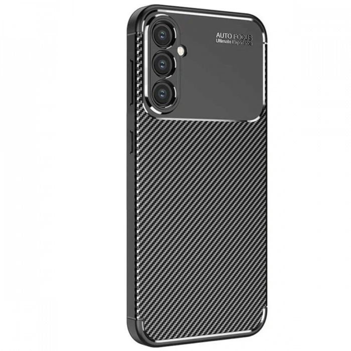 Mey İthalat®  Samsung Galaxy S25 Kılıf Auto Focus Karbon Kapak - Siyah