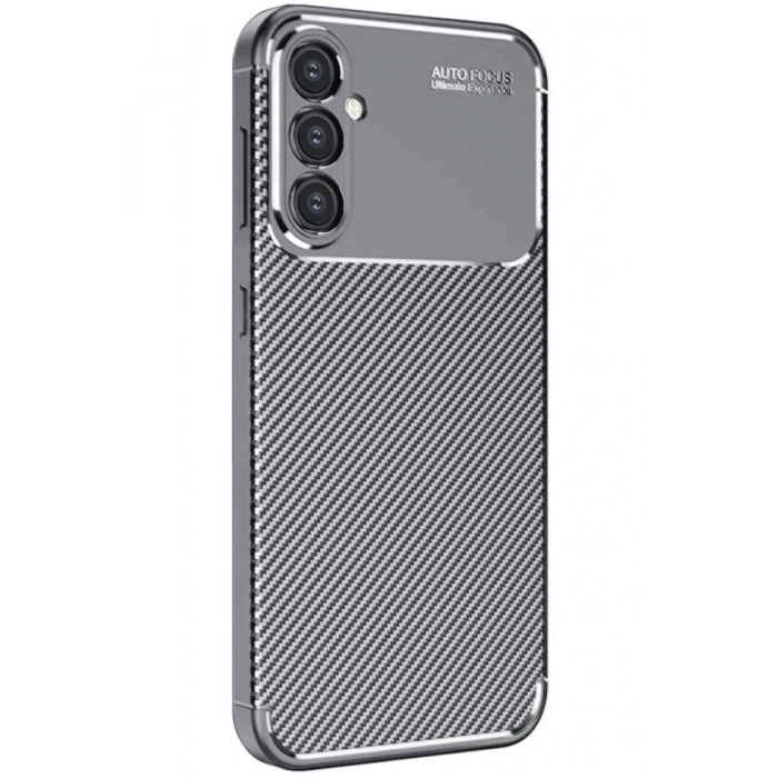 Mey İthalat®  Samsung Galaxy S25 Plus Kılıf Auto Focus Karbon Kapak - Gri