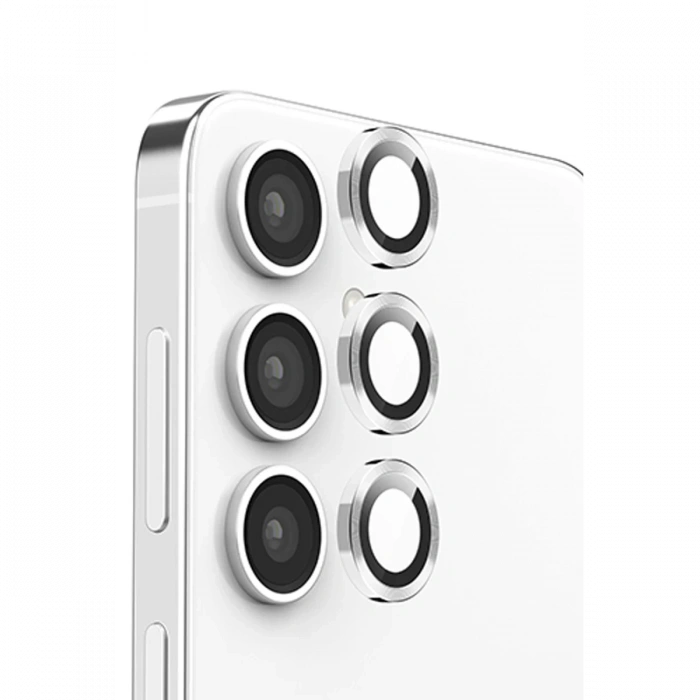 Mey İthalat®  Samsung Galaxy S25 Plus Raze Metal Kamera Lens - Gümüş