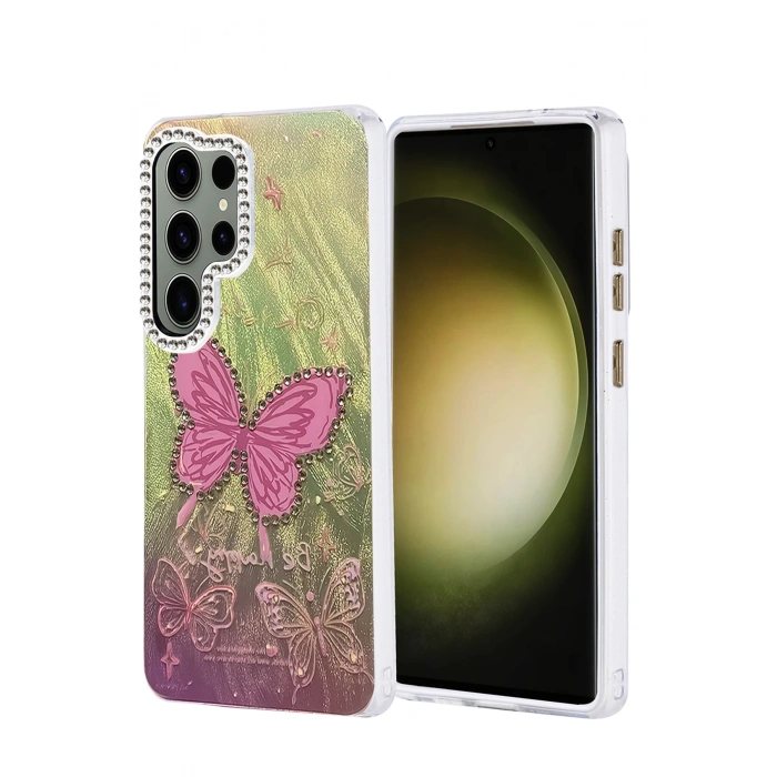 Mey İthalat®  Samsung Galaxy S25 Ultra Kılıf Blade Aynalı Desenli Kapak - Desen 5