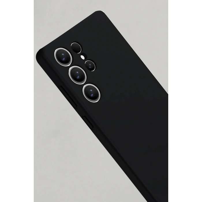 Mey İthalat®  Samsung Galaxy S25 Ultra Kılıf Nano içi Kadife Silikon - Siyah