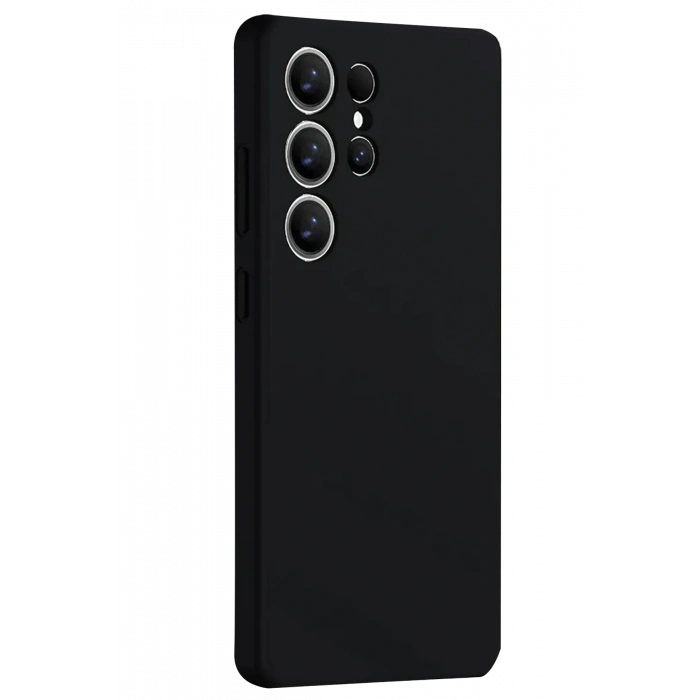 Mey İthalat®  Samsung Galaxy S25 Ultra Kılıf Nano içi Kadife Silikon - Siyah