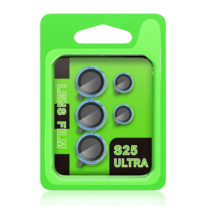 Mey İthalat®  Samsung Galaxy S25 Ultra Raze Metal Kamera Lens - Mavi