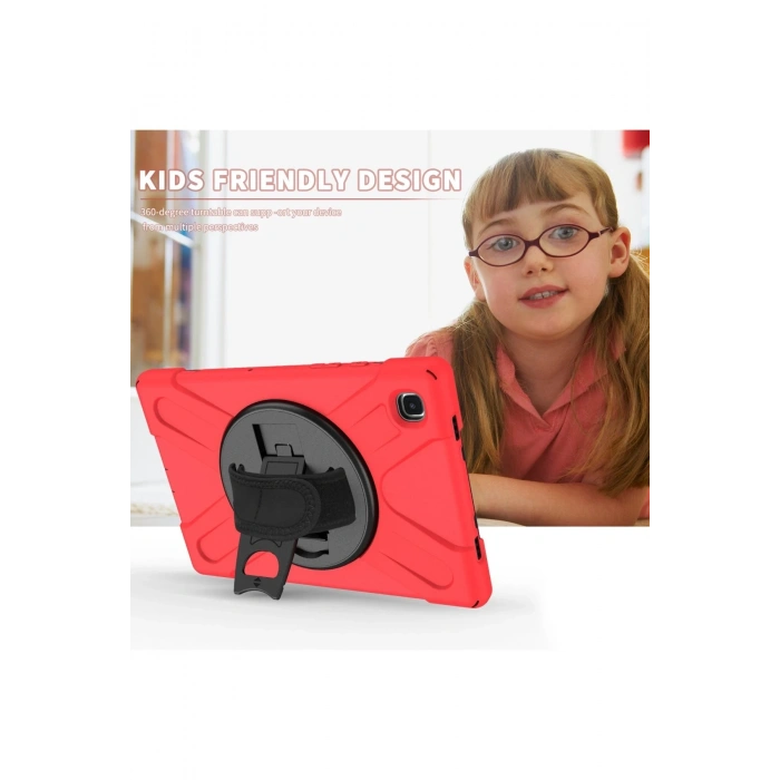 Mey İthalat®  Samsung Galaxy T220 Tab A7 Lite 8.7 Kılıf Amazing Tablet Kapak - Kırmızı
