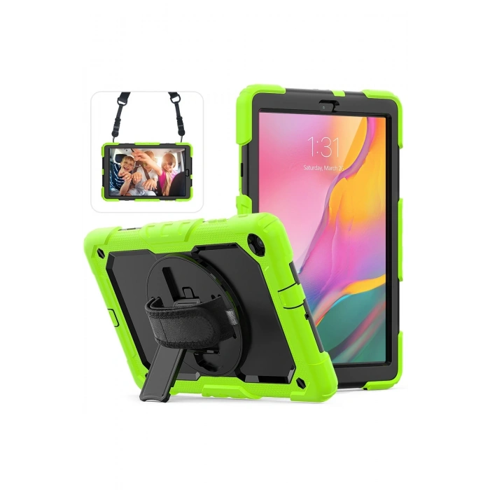 Mey İthalat®  Samsung Galaxy T510 Tab A 10.1 Kılıf Pars Tablet Kapak - Yeşil