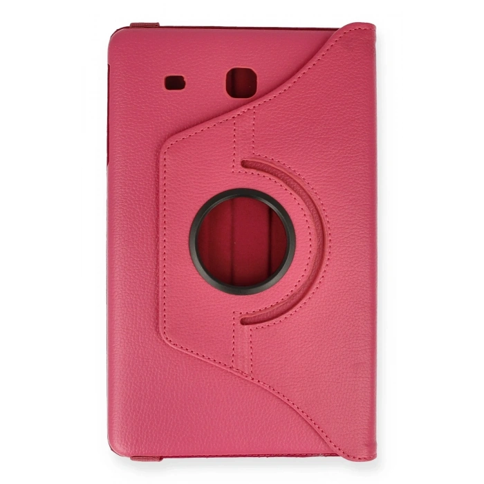 Mey İthalat®  Samsung Galaxy T560 Tab E 9.7 Kılıf 360 Tablet Deri Kılıf - Pembe