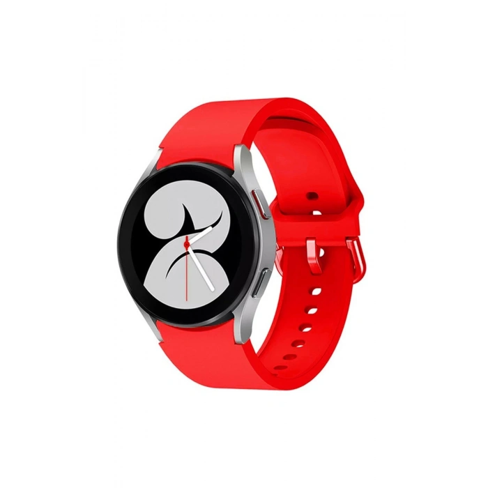 Mey İthalat®  Samsung Galaxy Watch 4 Klasik Kordon - Kırmızı