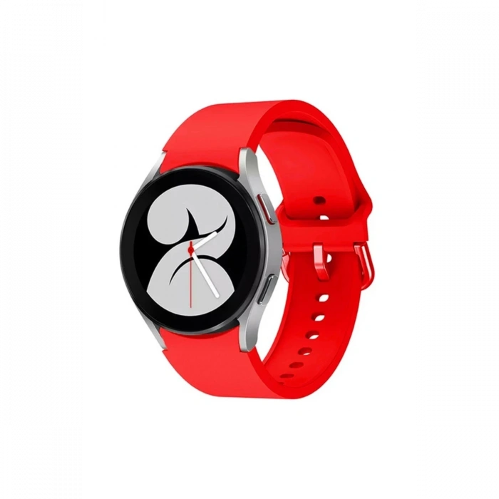 Mey İthalat®  Samsung Galaxy Watch 4 Klasik Kordon - Kırmızı
