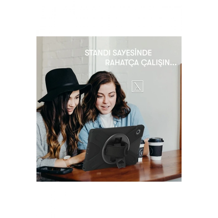Mey İthalat®  Samsung Galaxy X200 Tab A8 10.5 Kılıf Amazing Tablet Kapak - Turuncu