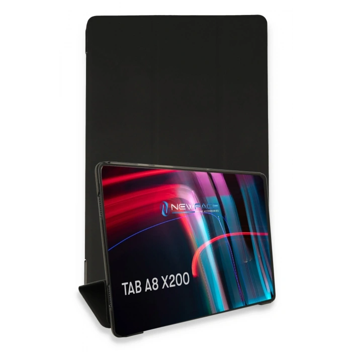 Mey İthalat®  Samsung Galaxy X200 Tab A8 10.5 Kılıf Tablet Smart Kılıf - Siyah
