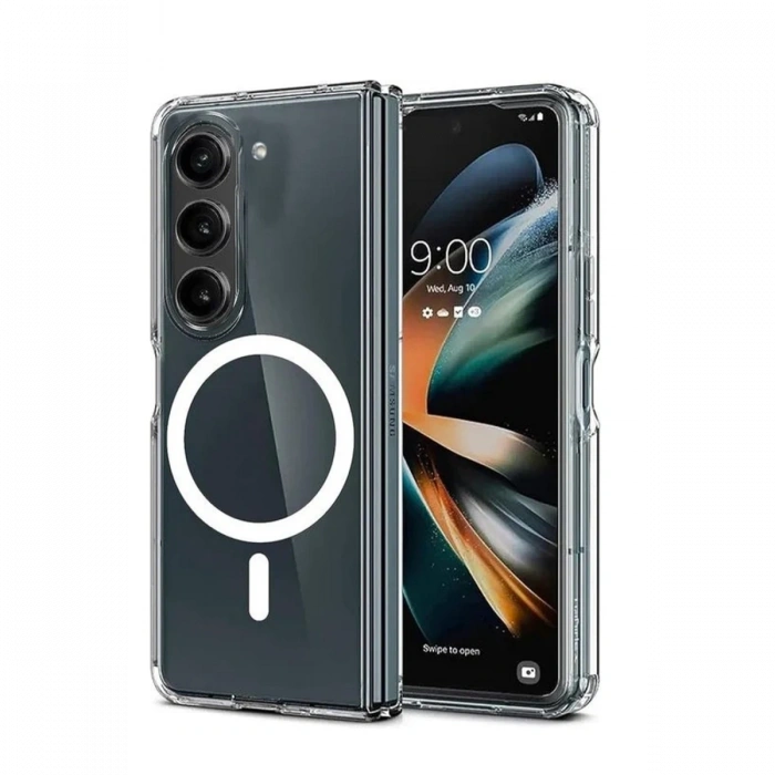 Mey İthalat®  Samsung Galaxy Z Fold 6 Kılıf Magneticsafe Şeffaf Silikon - Şeffaf