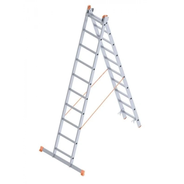Mey İthalat® Saraylı 2X11 A Tipi Sürgülü Merdiven 6,02 Metre