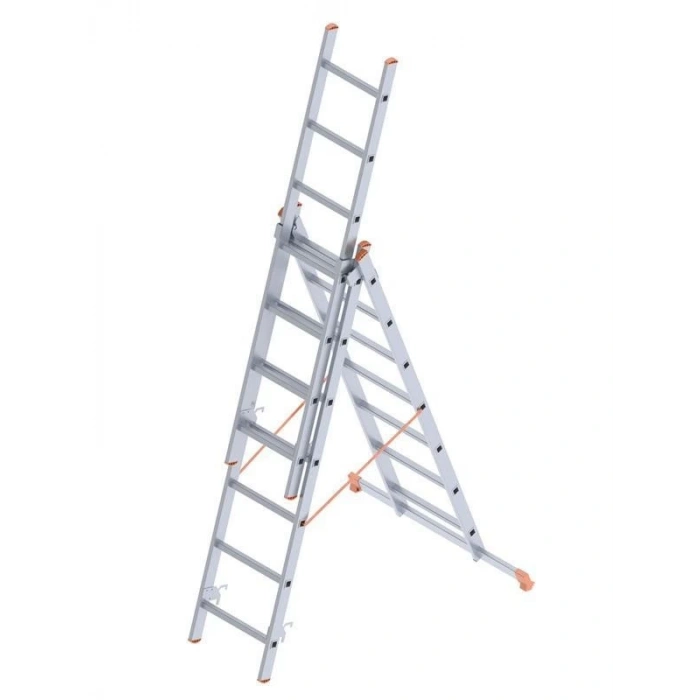 Mey İthalat® Saraylı 3x7 A Tipi Sürgülü Merdiven 5,79 Metre