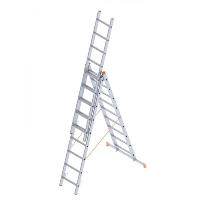 Mey İthalat® Saraylı 3x9 A Tipi Sürgülü Merdiven 7,41 Metre