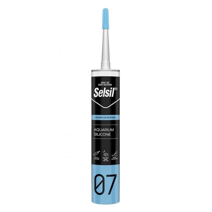 Mey İthalat® Selsil 07 Akvaryum Silikonu Şeffaf 280 ml