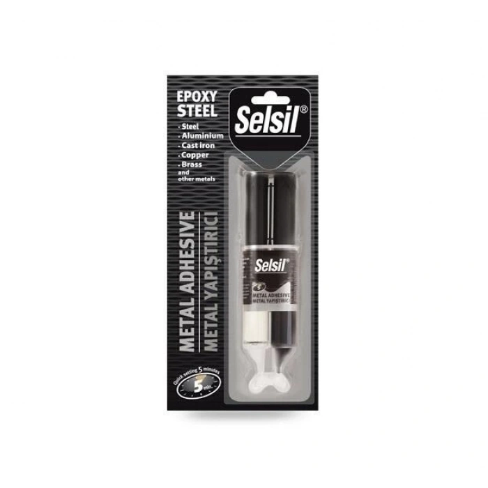 Mey İthalat® Selsil Epoksi Metal Yapıştırıcı Enjektör 5 Dakika 28 Gr