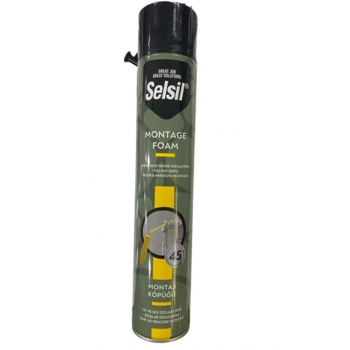 Mey İthalat® Selsil Tam Dolum Poliüratan Montaj Köpüğü 845 gr