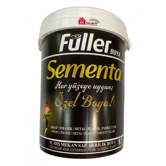 Mey İthalat® Sementa Özel Su Bazlı Saf Akrilik Boya 1 Litre Antrasit
