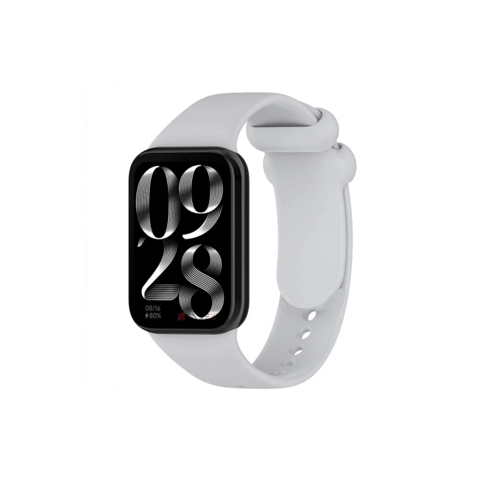 Mey İthalat®   Smart Band 8 Pro Klasik Kordon - Açık Gri