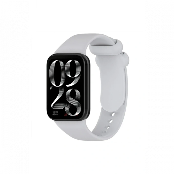 Mey İthalat®   Smart Band 8 Pro Klasik Kordon - Açık Gri