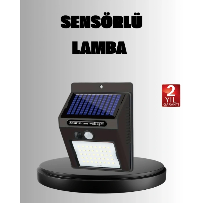 Mey İthalat® Solar LED Bahçe Aydınlatma – Hareket Sensörlü, Güneş Paneliyle Şarj Olan, IP65 Dayanıklı
