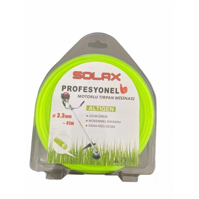 Mey İthalat® Solax Altıgen Tırpan Misinası 3,3 mm 41 Metre