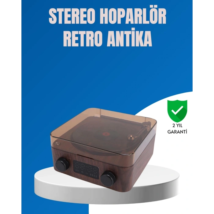 Mey İthalat® Stereo Bluetooth Hoparlör – Gece Lambalı ve Saat Göstergeli