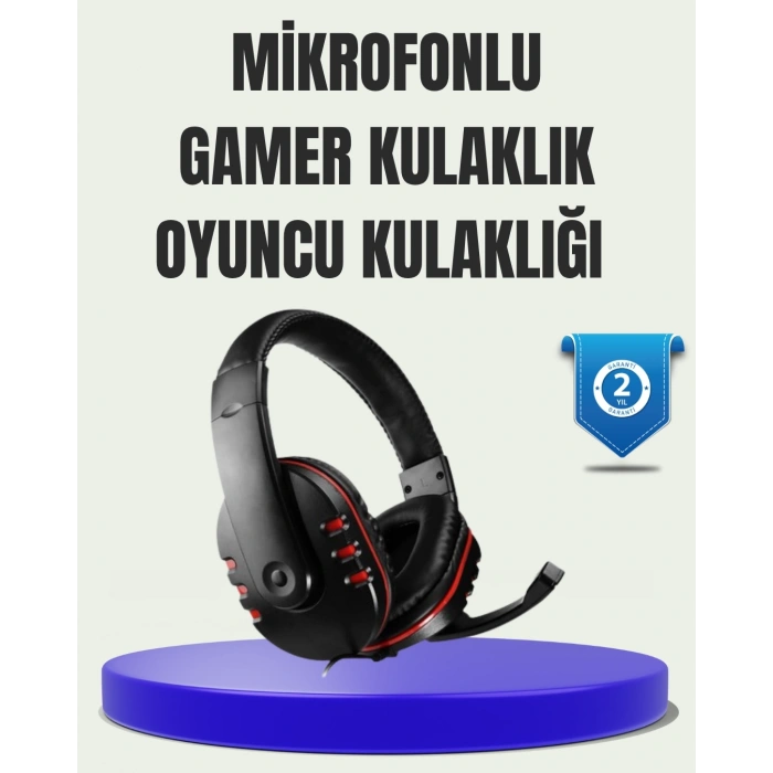 Mey İthalat® Stereo Gaming Kulaklık – Yüksek Ses Kalitesi, Ergonomik Yapı