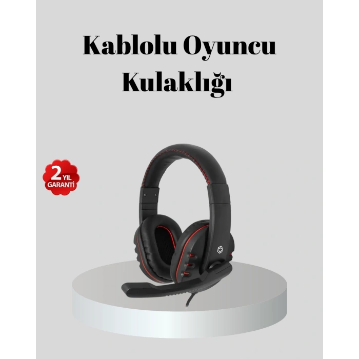 Mey İthalat® Stereo Ses Destekli Mikrofonlu Gaming Kulaklık – Yumuşak Pedli