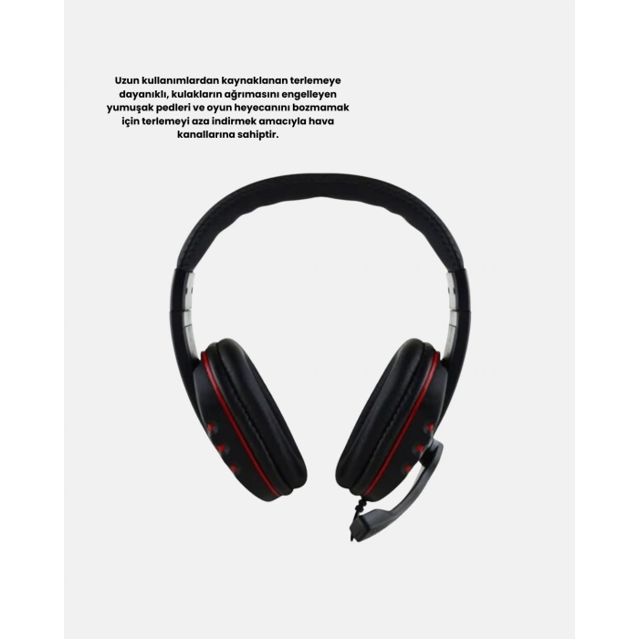 Mey İthalat® Stereo Ses Destekli Mikrofonlu Gaming Kulaklık – Yumuşak Pedli