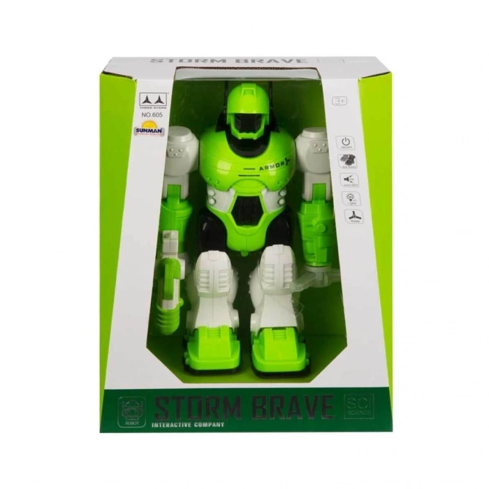 Mey İthalat® Storm Brave Sesli ve Işıklı Robot 25 cm