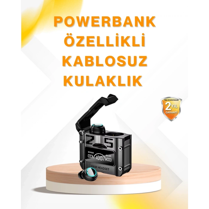 Mey İthalat® Su Geçirmez Bluetooth Kulak İçi Kablosuz Kulaklık 400mAh Pil